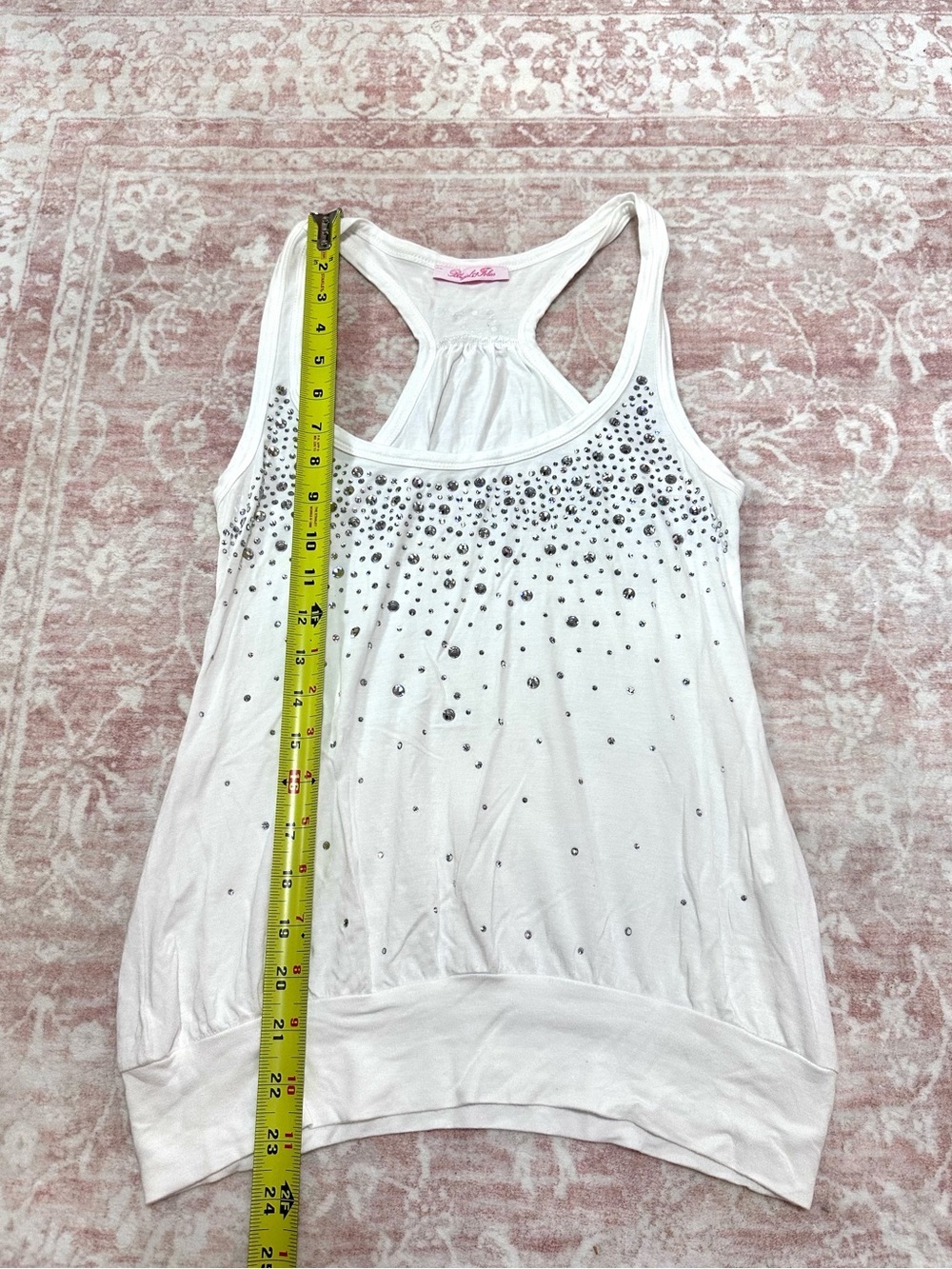 Blugirl Folies 💎 Y2K Vintage Crystal Embellished Tank Top - Picture 11 of 14